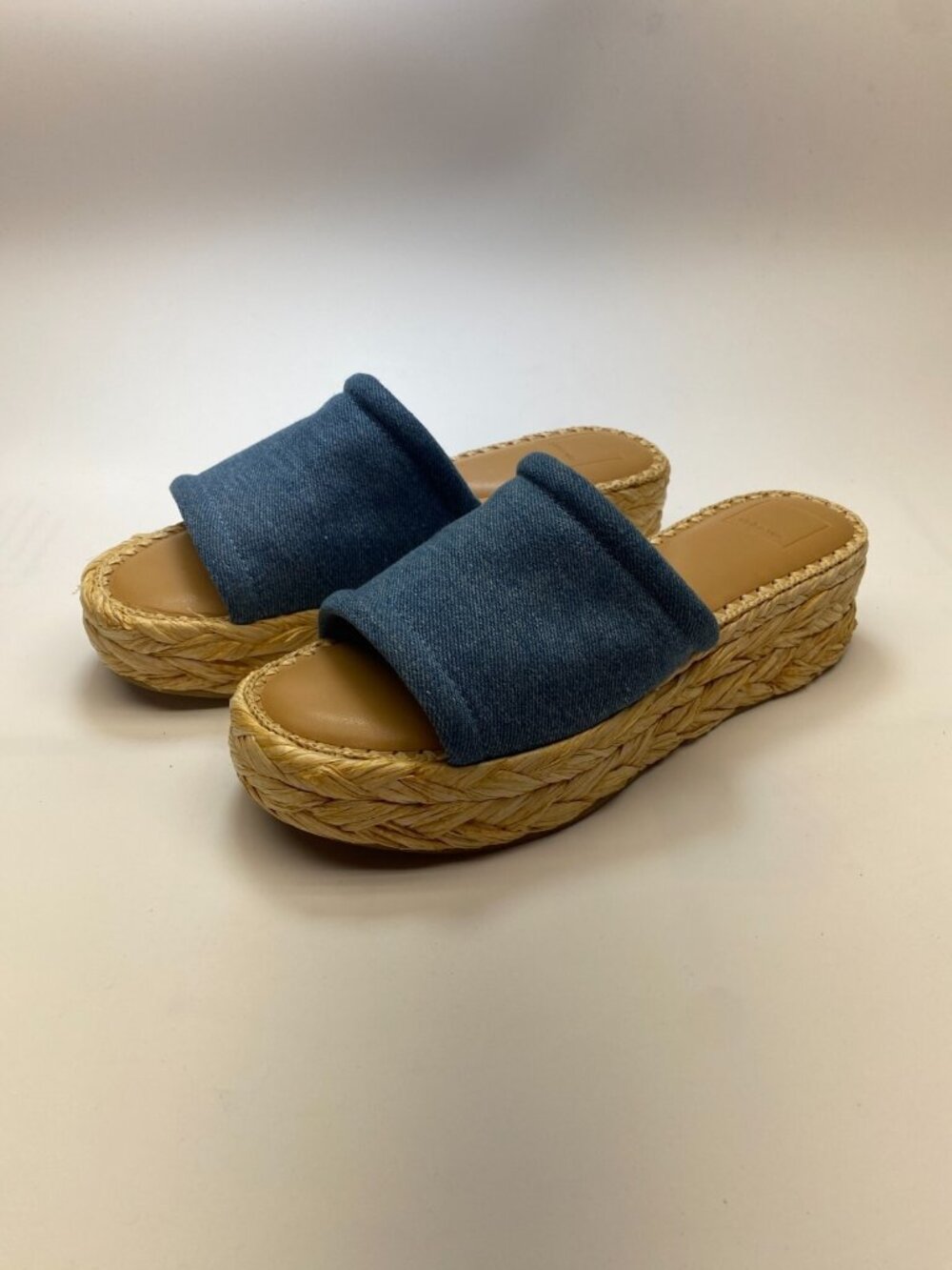 Dolce Vita Womens Chavi Denim Platform Espadrille Sandals Sz 9